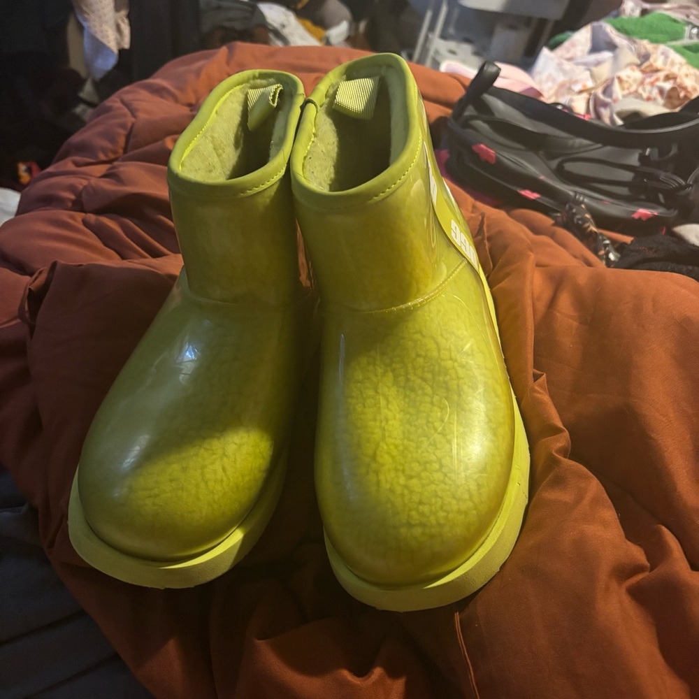 UGG Bright Yellow Shearling-Lined Slip-On